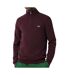 Pull 1/4 zip bordeaux homme lacoste regular-1