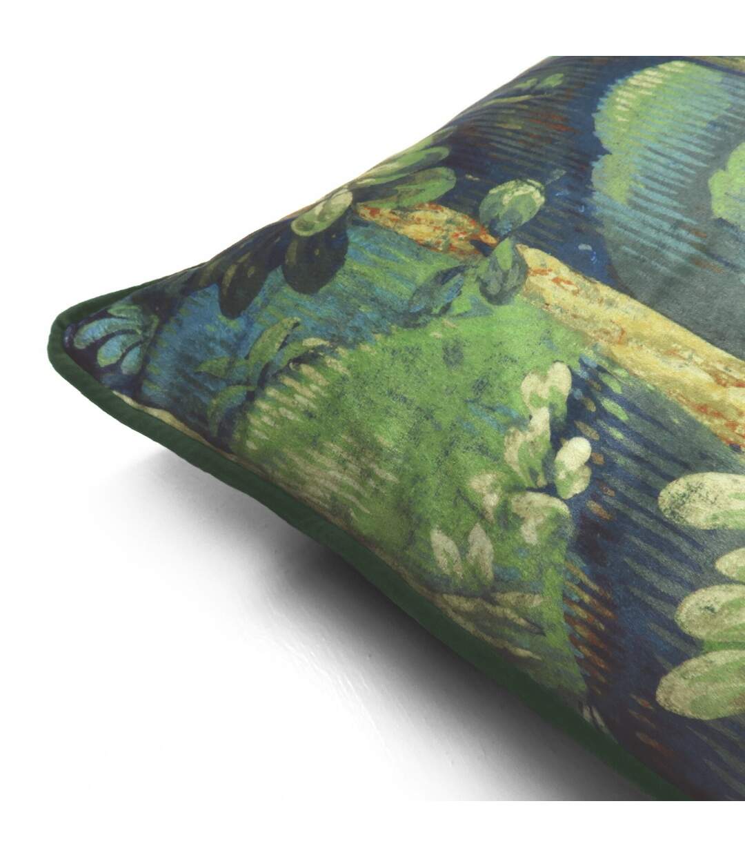 Forbidden forest cushion cover 55cm x 55cm sapphire blue/green Prestigious Textiles