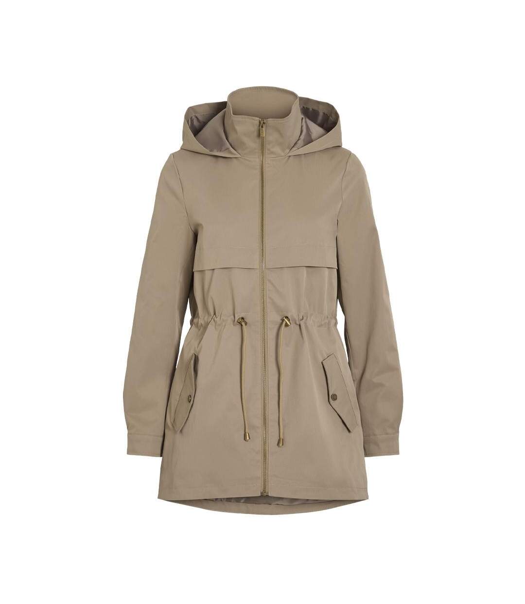 Manteau beige femme vila viria-1