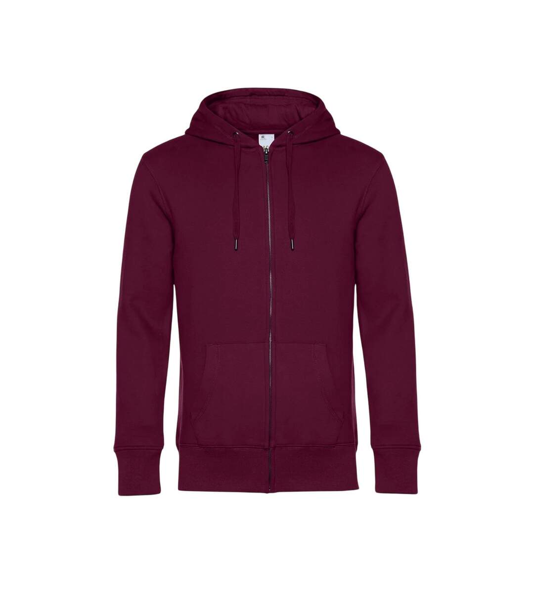 Mens King Zipped Hoodie Dark Cherry B&C-1