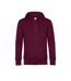 Mens King Zipped Hoodie Dark Cherry B&C-1