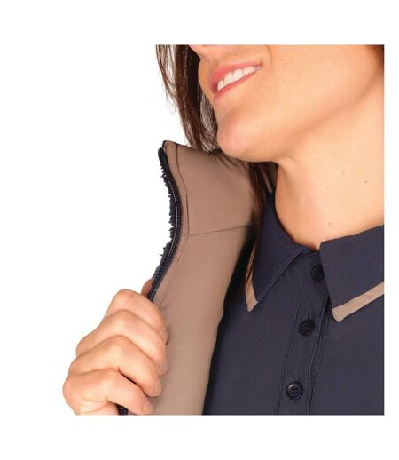 Womens/ladies elevate country teddy fleece gilet navy Hy