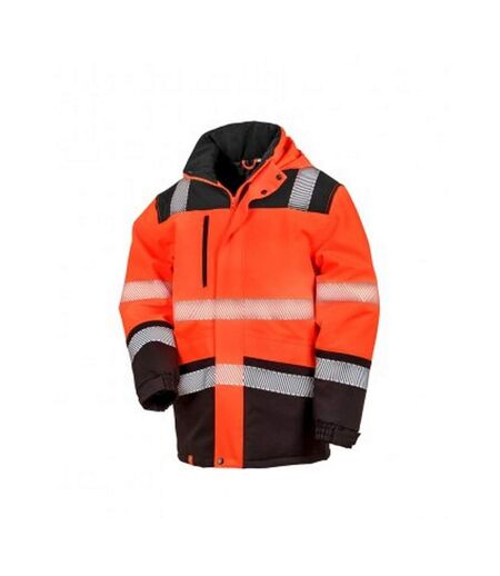 Result Safe-Guard Printable Waterproof Safety Soft Shell Jacket (Fluorescent Orange/Black) - UTPC3755