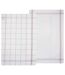 Lot de 2 Torchons de Cuisine Traditionnel 70cm Gris-2