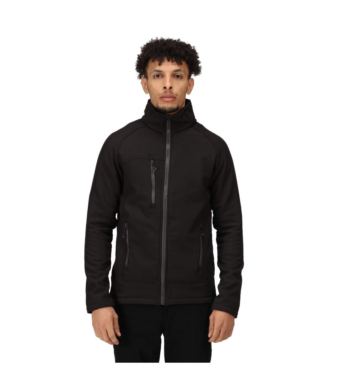 Mens Soft Shell Jacket Black Regatta Professional-4