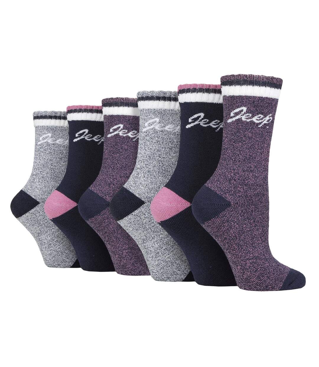 Ladies 6 Pack Walking Boot Socks | Performance Outdoor Socks for Hiking-3