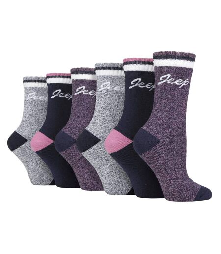 Ladies 6 Pack Walking Boot Socks | Performance Outdoor Socks for Hiking