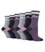 Ladies 6 Pack Walking Boot Socks | Performance Outdoor Socks for Hiking-3