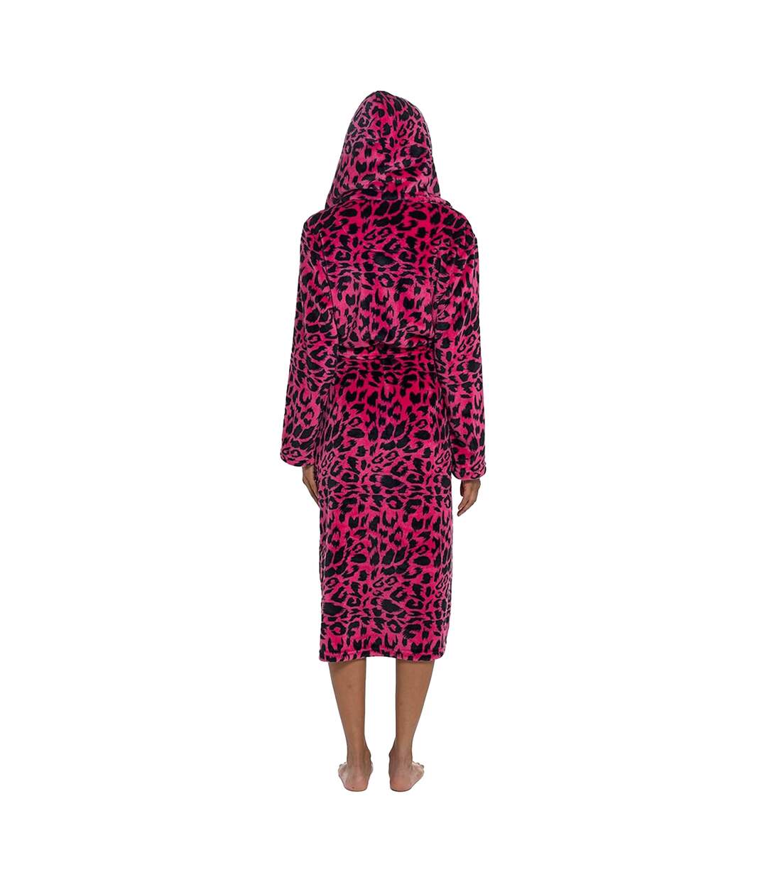 Robe de chambre à capuche femme rose Wolf & Harte