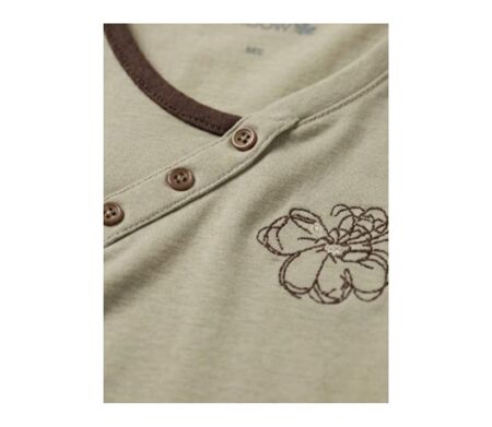 Tee-shirt AXONE DONA1B beige grande taille : le confort de l'imprimé fantaisie