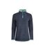Womens/ladies beye grid eco friendly quarter zip fleece top rich navy Weird Fish-1