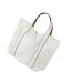 Courtside Tote Bag One Size Soft White Caramel Westford Mill-2