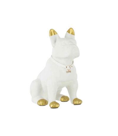 Paris Prix - Statuette Design chien Céramique 32cm Blanc