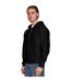 Unisex Adult Combed Cotton Oversized Full Zip Hoodie Black Casual Classics-3