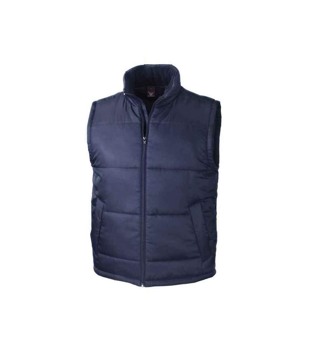 Unisex adult padded body warmer navy Result Core