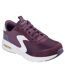 Womens/ladies skech-air court air wave suede trainers burgundy/white Skechers-1