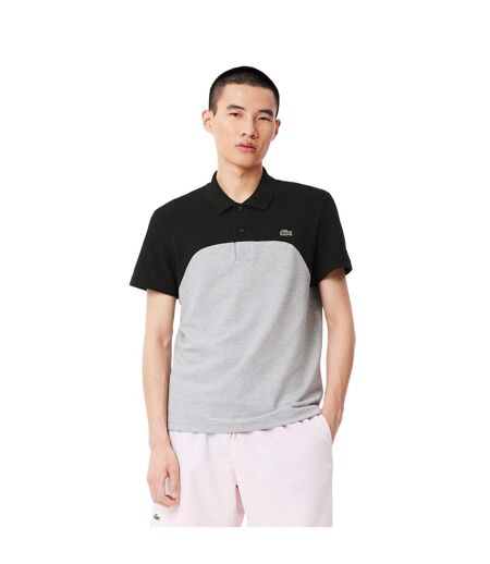 Mens Colour Block Polo Shirt Grey Lacoste