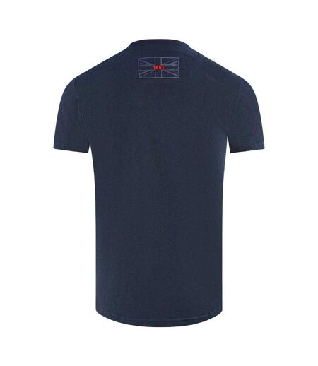 T-shirt Motif Logo London Homme Bleu Marine Aquascutum
