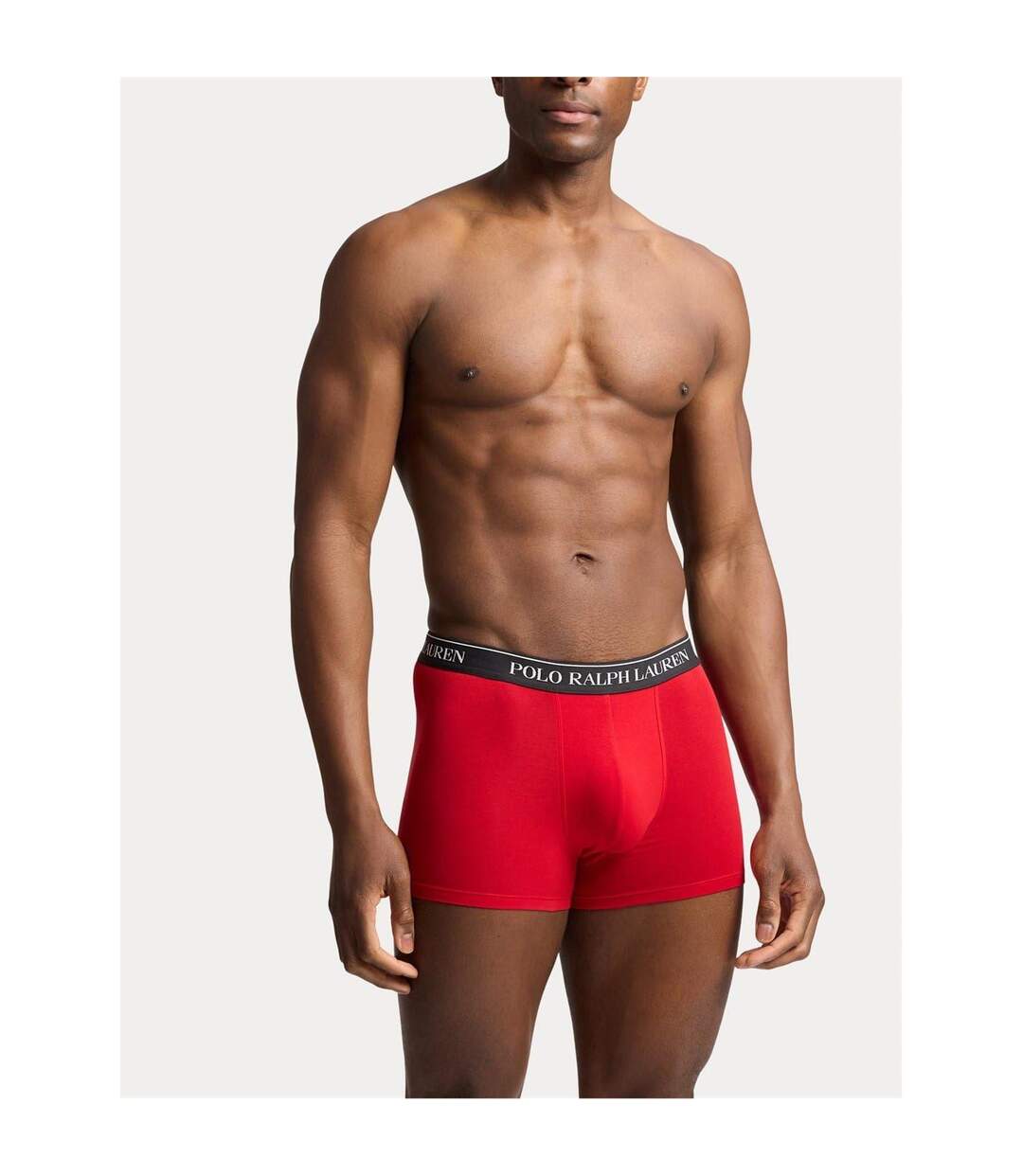 Pack Of 3  Mens Boxer Shorts  Black Heather Grey Red Marl Ralph Lauren-2
