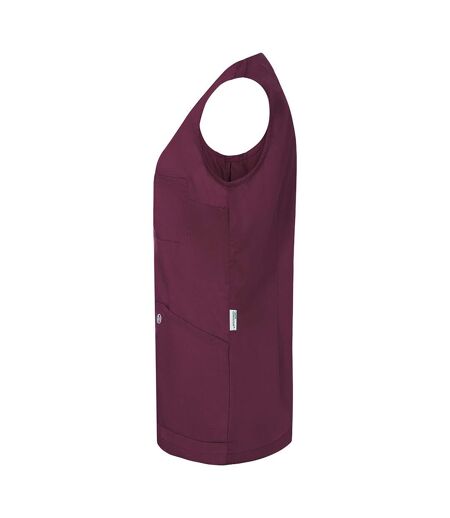 Womens/ladies Essential Sleeveless Work Tunic Aubergine Karlowsky