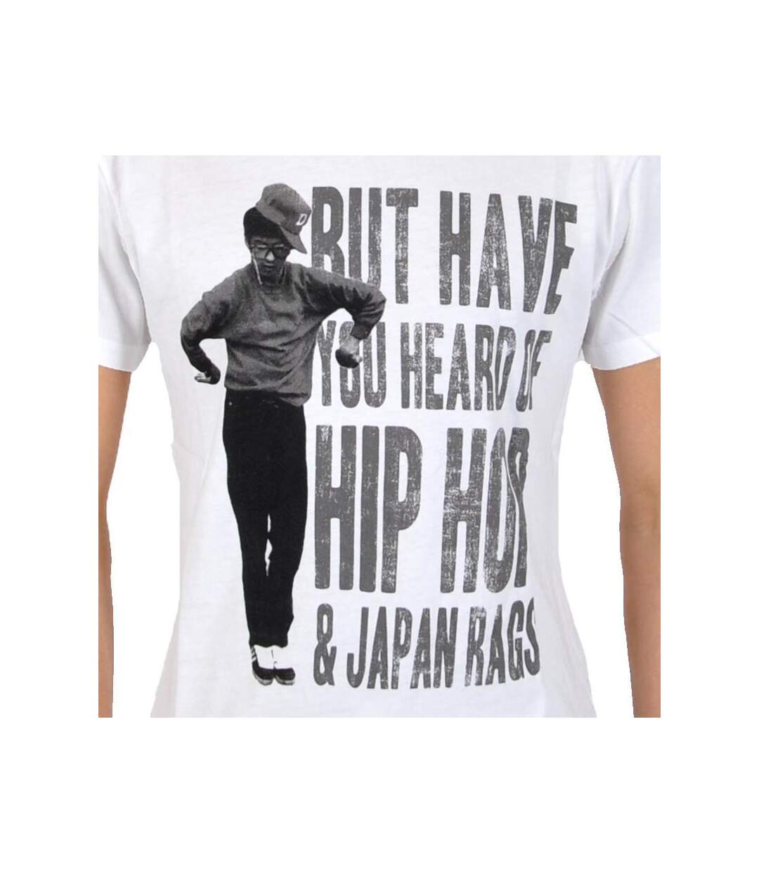 Tee Shirt Japan Rags Hip Hop Blanc-3