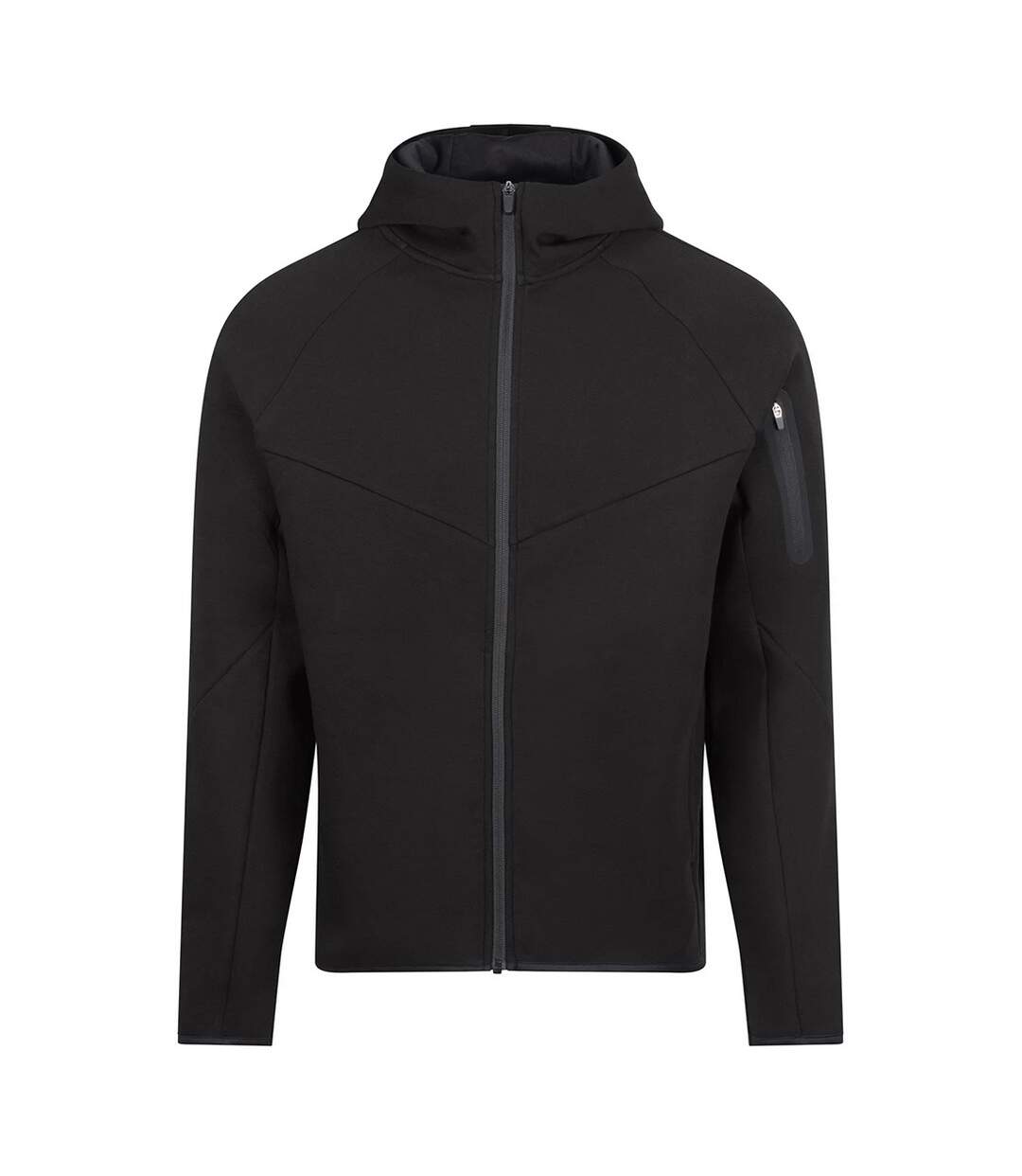 Mens Adapt Fleece Full Zip Hoodie Jet Black Just Cool-1