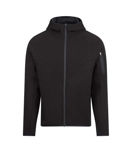 Mens Adapt Fleece Full Zip Hoodie Jet Black Just Cool