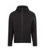 Mens Adapt Fleece Full Zip Hoodie Jet Black Just Cool-1