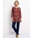 T-shirt long évasé manches 3/4 imprimé tachiste-3