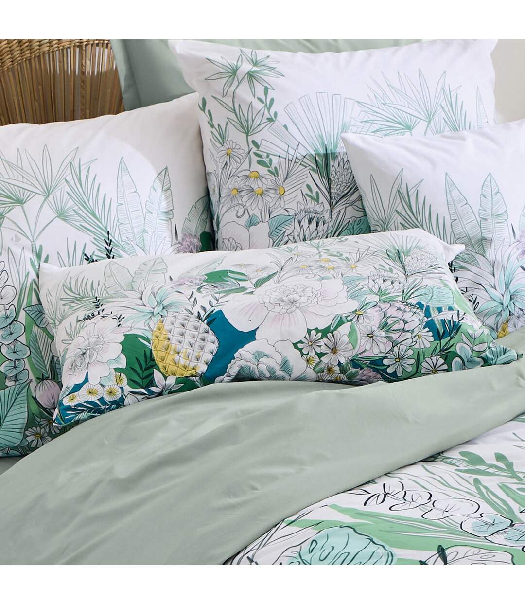 Taie d'oreiller percale de coton collection BALI-1