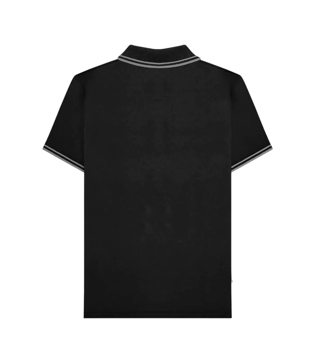 Polo Motif/style Pied-de-poule Homme Noir Gris Lambretta-2