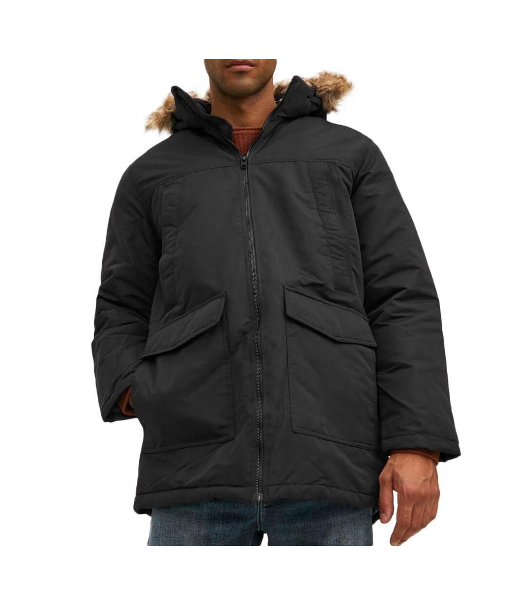 Parka noir homme jack & jones craft-1