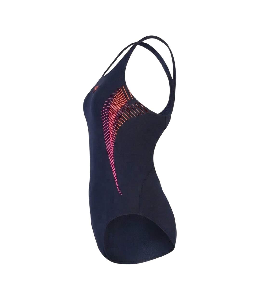 Maillot De Bain 1 Pièce Dos Nageur Motif/style Abstrait Placement Femme Bleu Marine Rose Abstrait Speedo-2