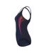 Maillot De Bain 1 Pièce Dos Nageur Motif/style Abstrait Placement Femme Bleu Marine Rose Abstrait Speedo-2