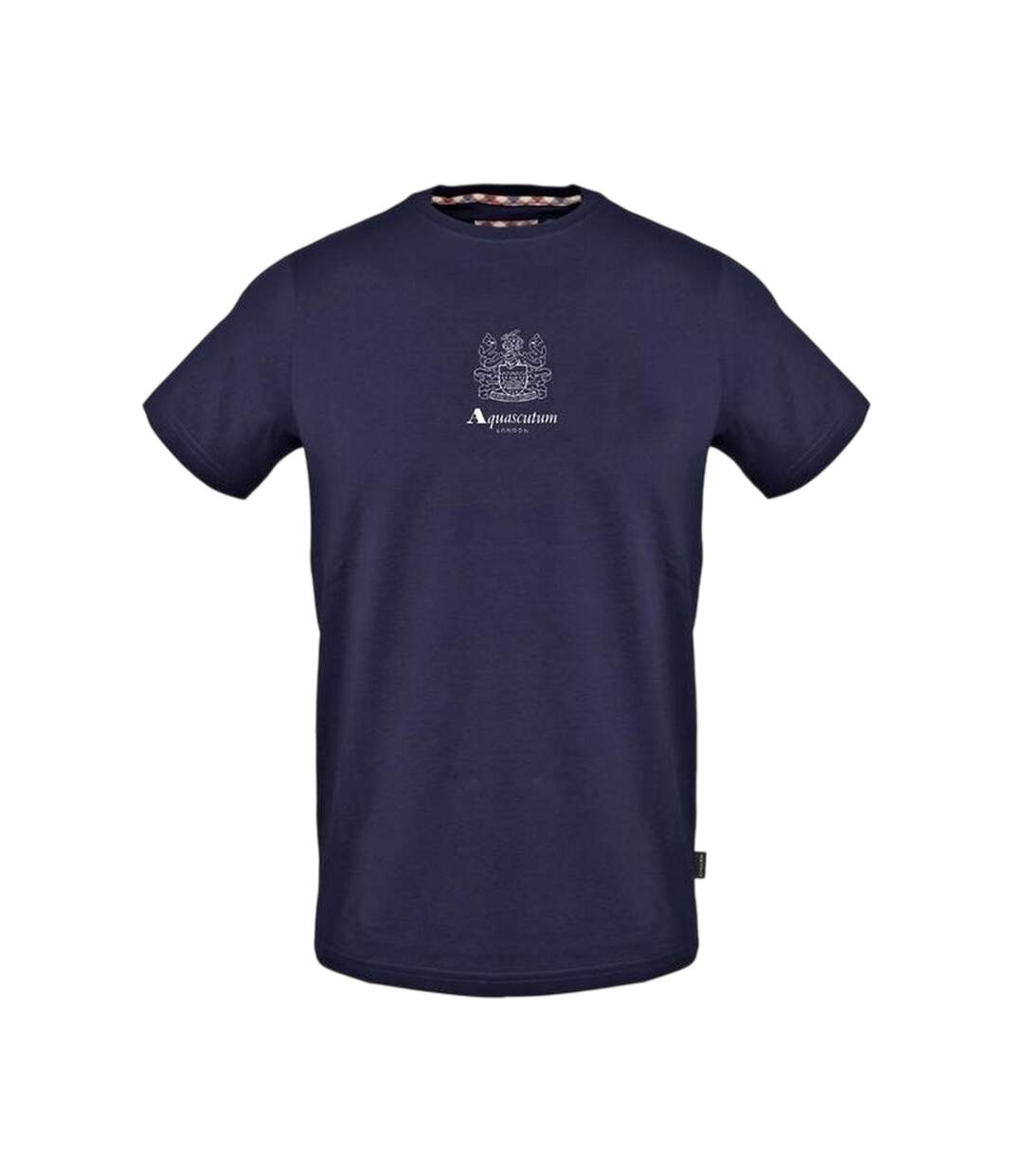 Mens Logo Crew Neck Regular T-shirt Navy Aquascutum-2