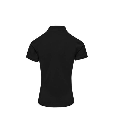 Womens/ladies Coolchecker Plus Piqu Polo With Coolplus Black Premier