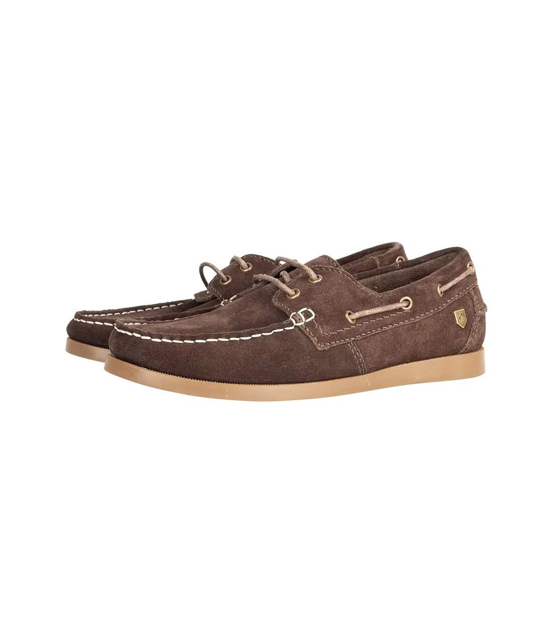 Womens/ladies Savona Calf Suede Deck Shoes Chocolate Hy-3