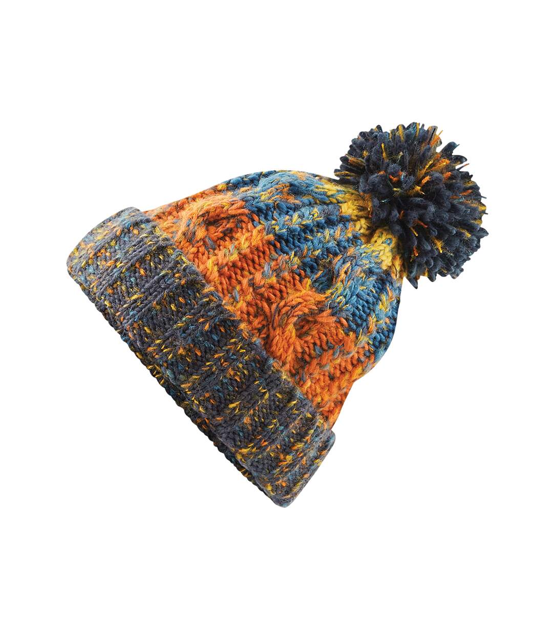 Bonnet adulte bleu / orange Beechfield-3