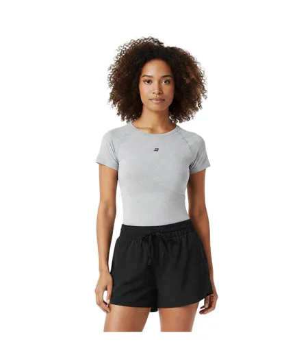 Womens/ladies Logo Performance Gym Top Grey Melange Rohnisch