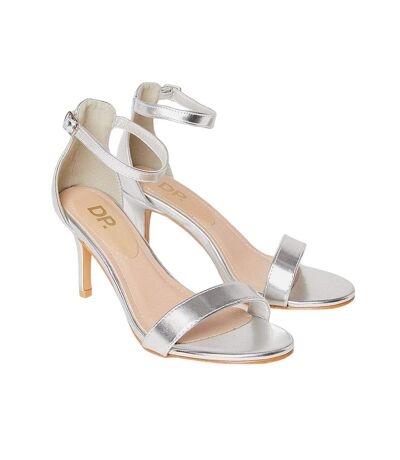 Womens/ladies tasha barely there stiletto heel sandals silver Dorothy Perkins