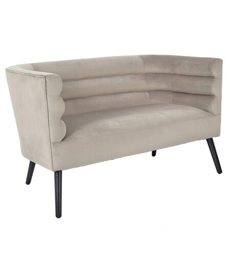 Canapé Amélia effet velours - Taupe
