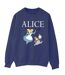 Disney - Sweat ALICE IN WONDERLAND FOLLOW THE RABBIT - Femme (Bleu marine) - UTBI5812-1