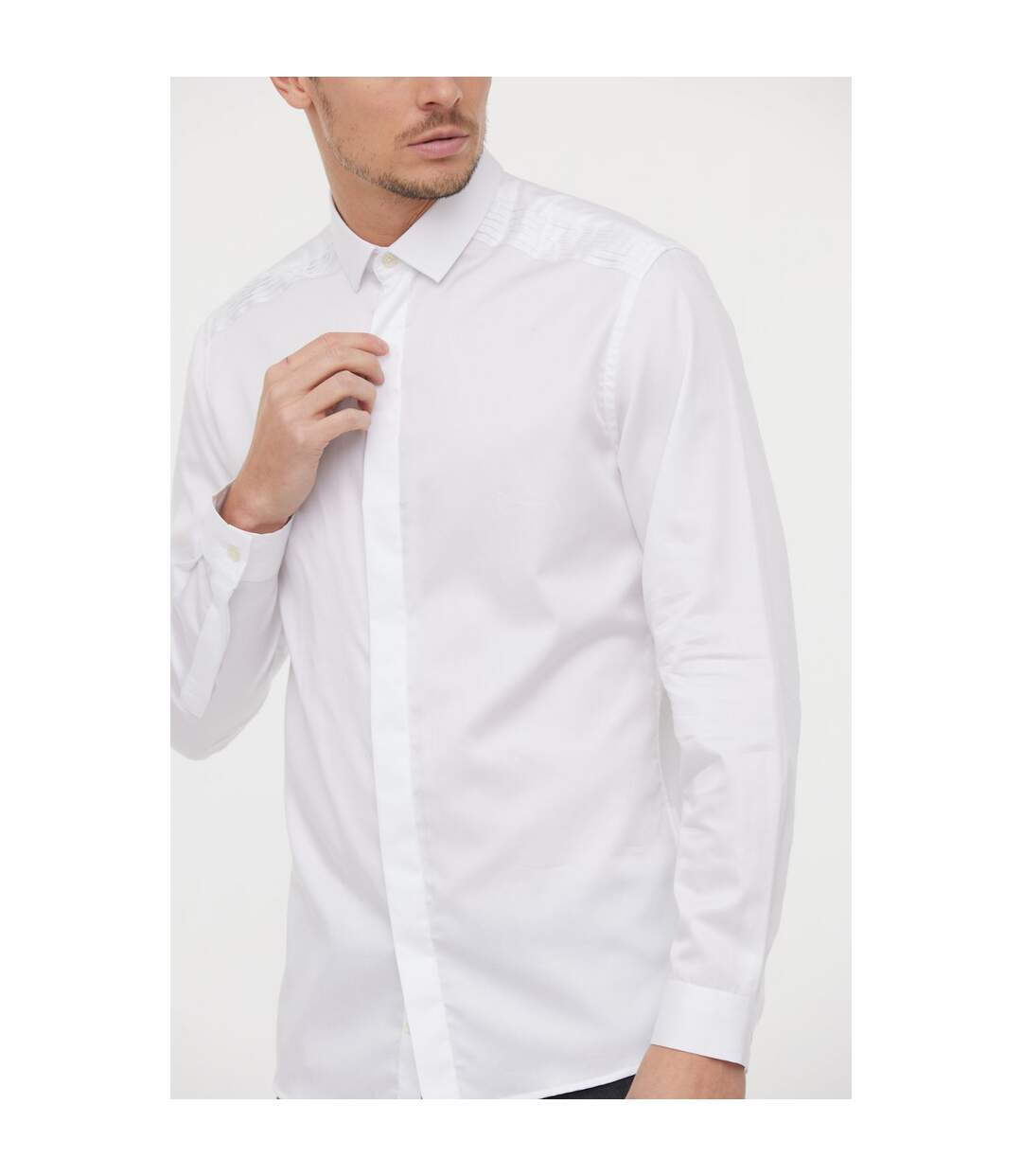 Chemise manches longues coton slim DETO