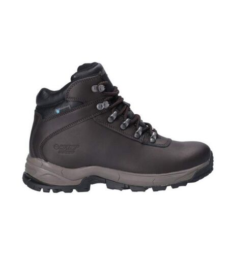 Eurotrek Womens/ladies Lite Waterproof Leather Walking Boots Dark Chocolate Hi-Tec