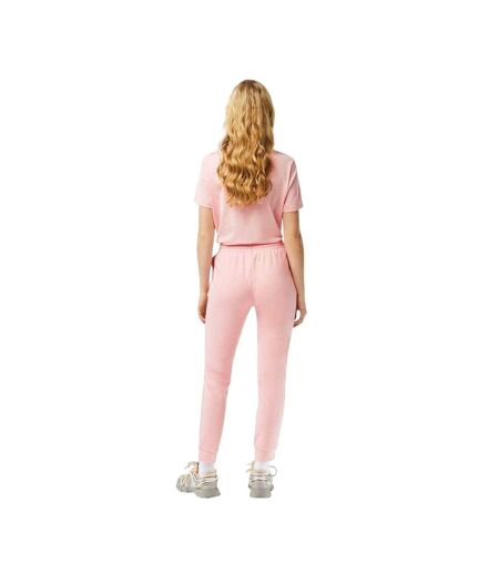 Womens/ladies Polycotton Joggers Pink Lacoste