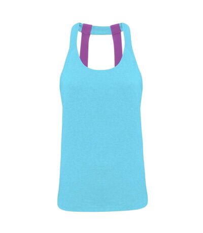 Tri Dri Womens/Ladies Double Strap Back Sleeveless Vest (Cornflower Melange) - UTRW6238