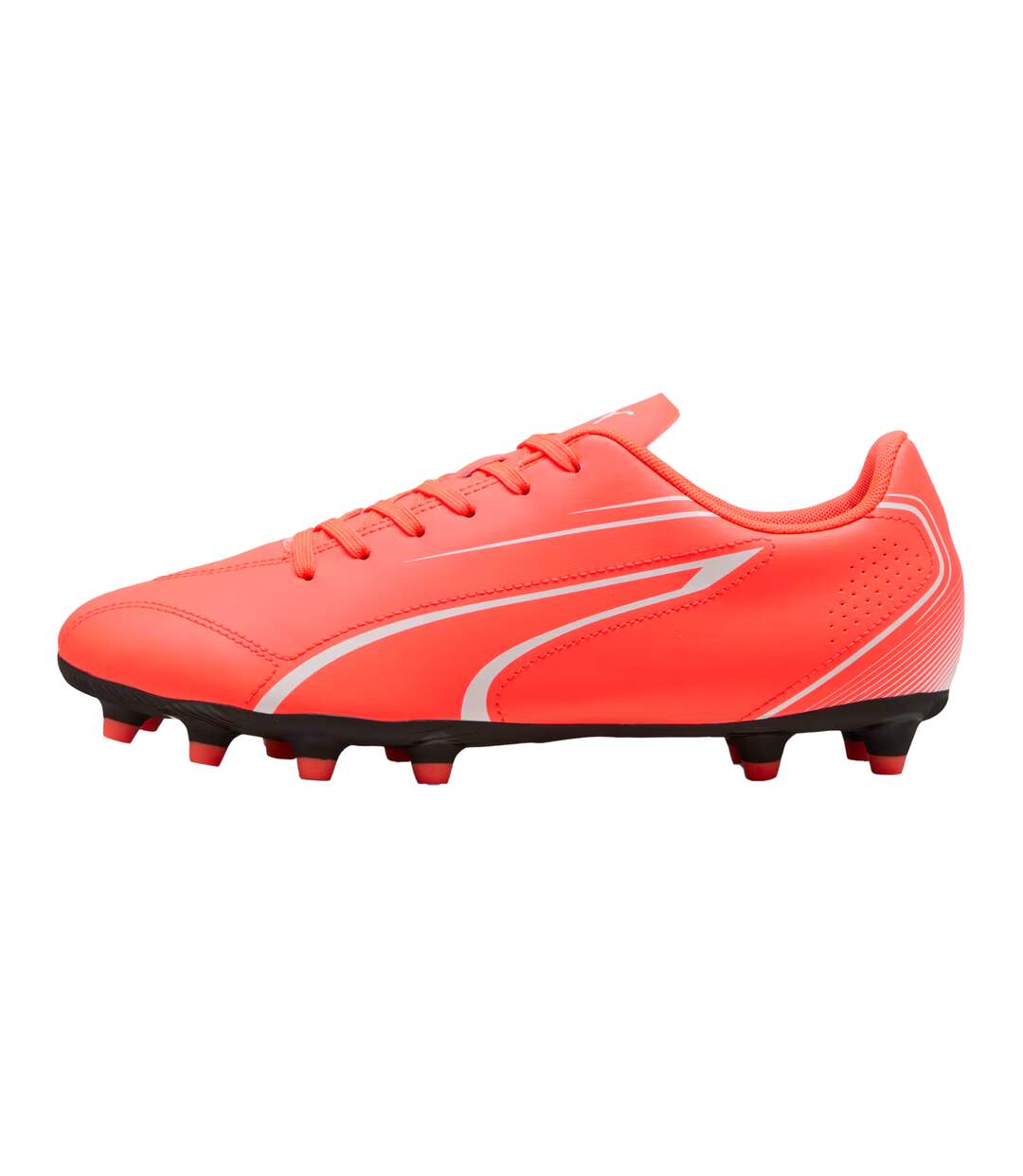 Childrens/kids Vitoria Fg/ag Synthetic Football Boots Red Black Puma-2