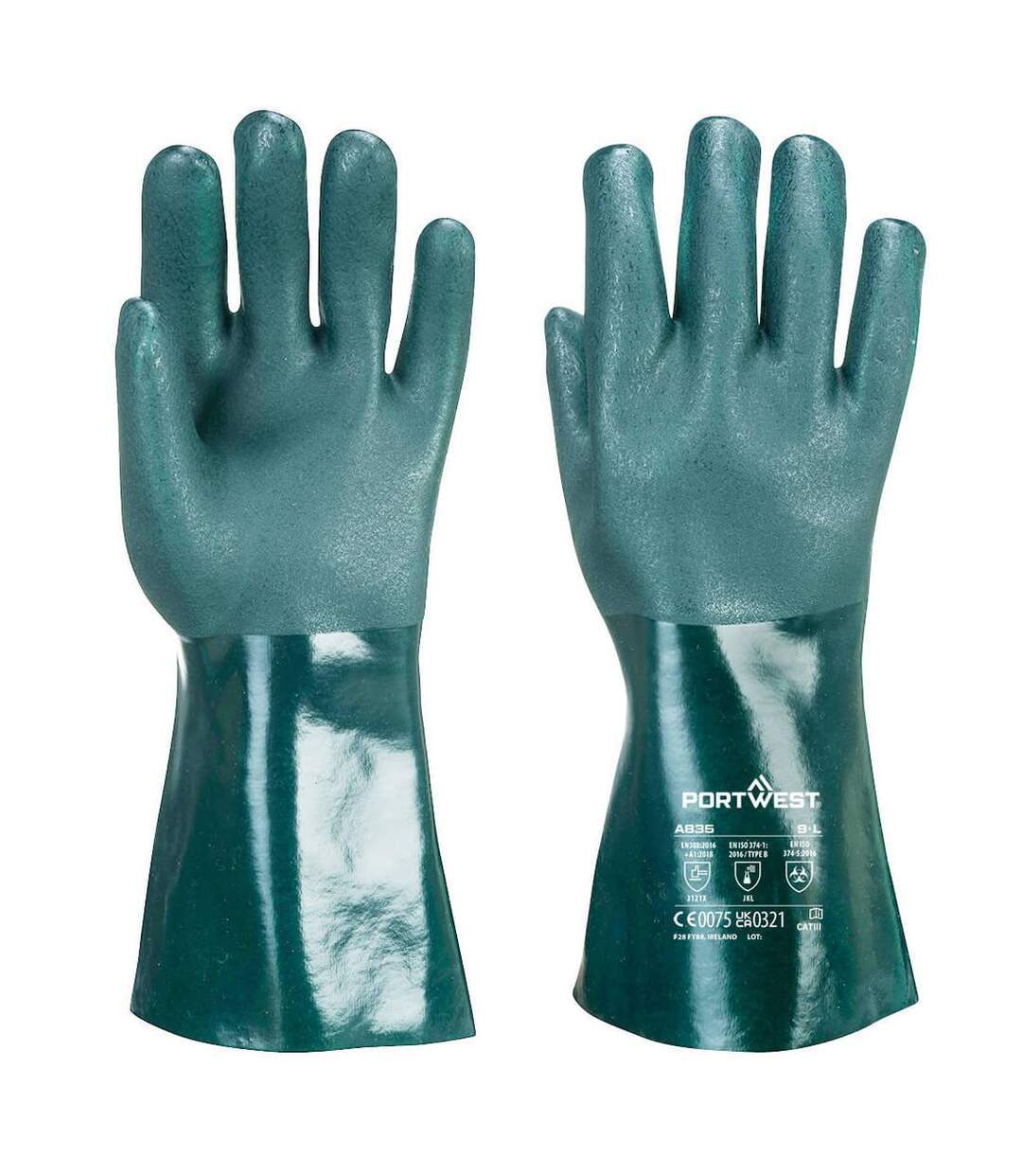 Gant de gantelet a835 45 cm vert Portwest-1