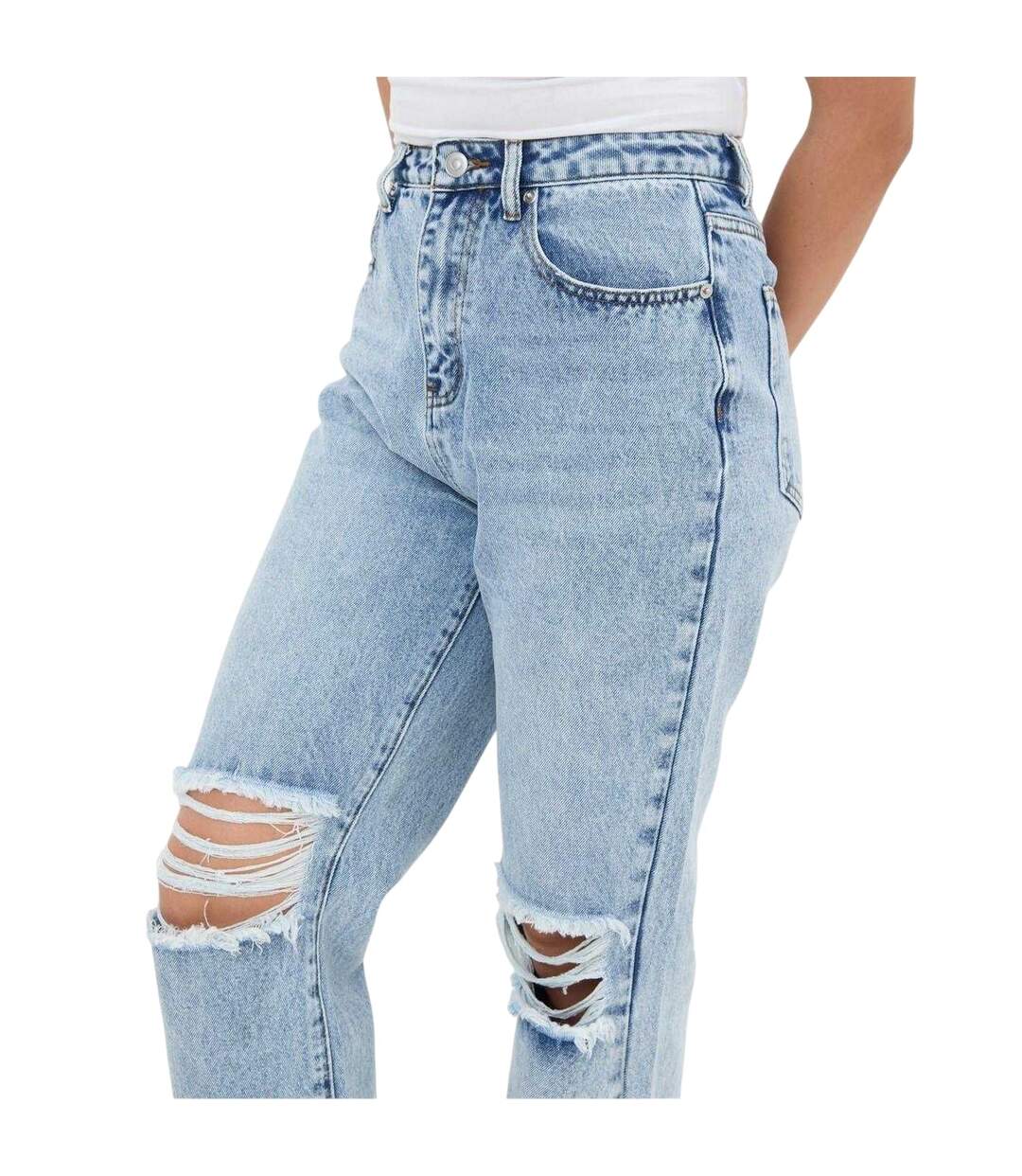 Womens/ladies Mom Jeans Light Blue I Saw It First-4