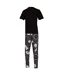 Ensemble De Pyjama Motif/style Quadrillage Homme Noir Blanc Rick And Morty-2